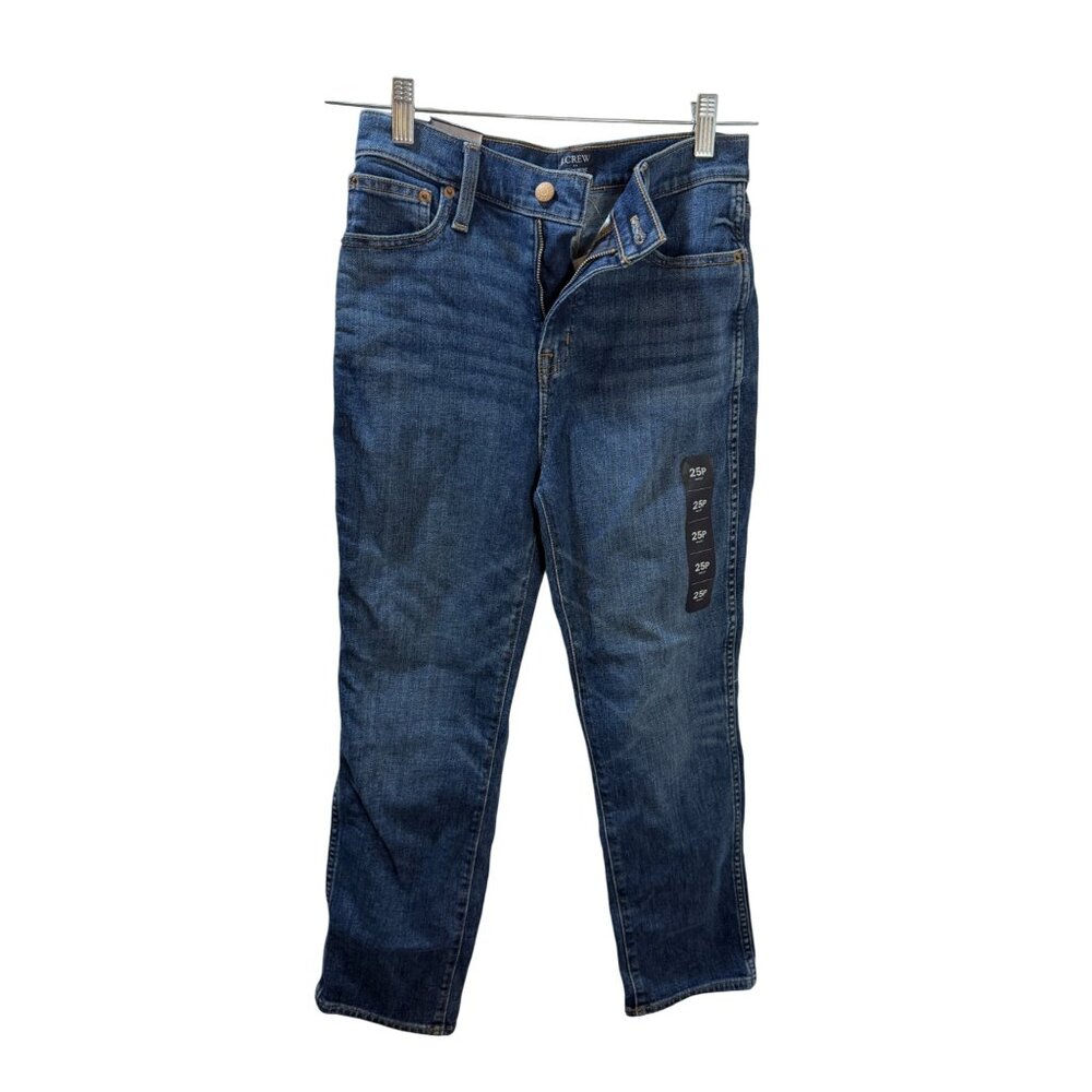 J.Crew‎ High-Rise Classic Vintage Jeans Size 25P Dark Wash Denim Womens